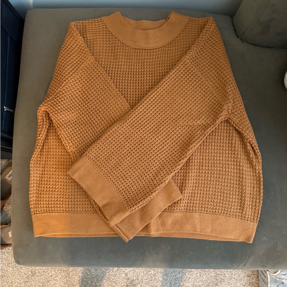 Pink Lily Women’s Orange Crewneck Sweater